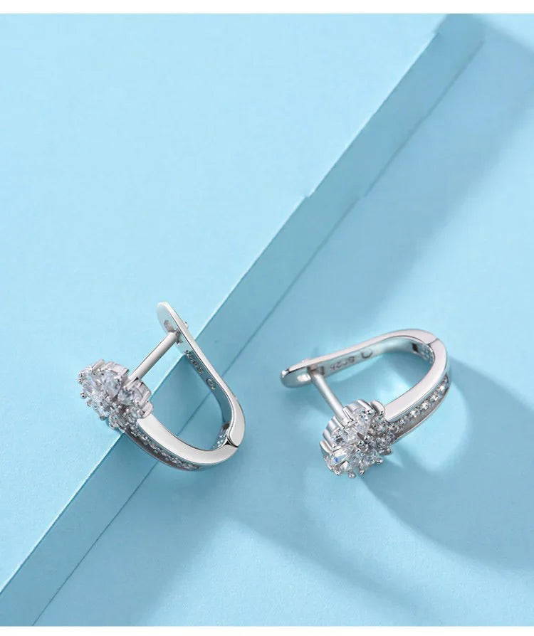 Silver Petals Earrings