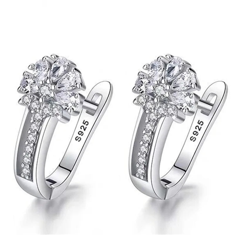 Silver Petals Earrings